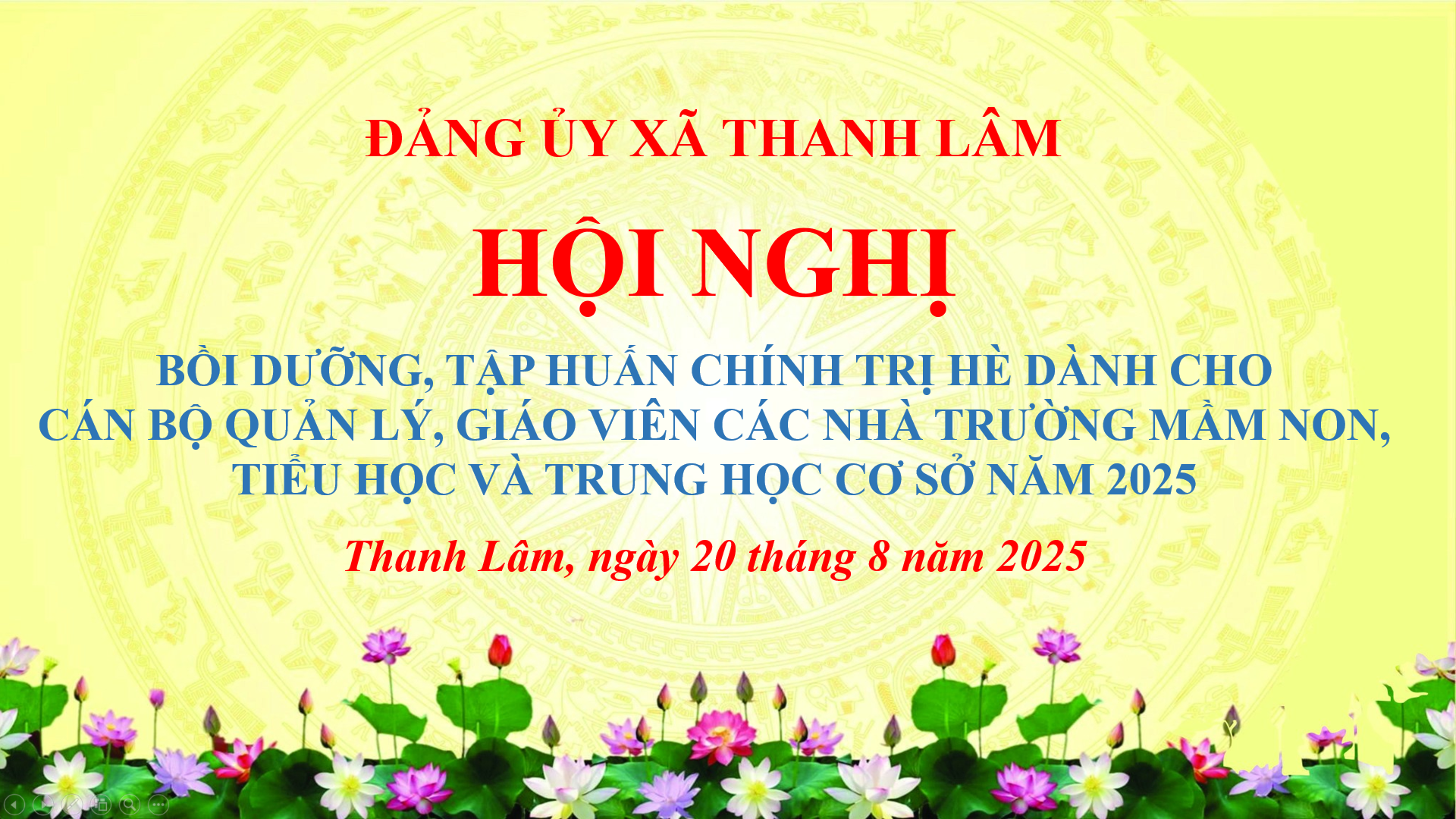 Xã Thanh Lâm: Tổ chức lớp bồi dưỡng tập huấn lý luận chính trị hè năm 2025